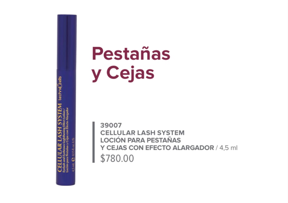 Cellular Lash System – Loción para Pestañas y Cejas con Efecto Alargador