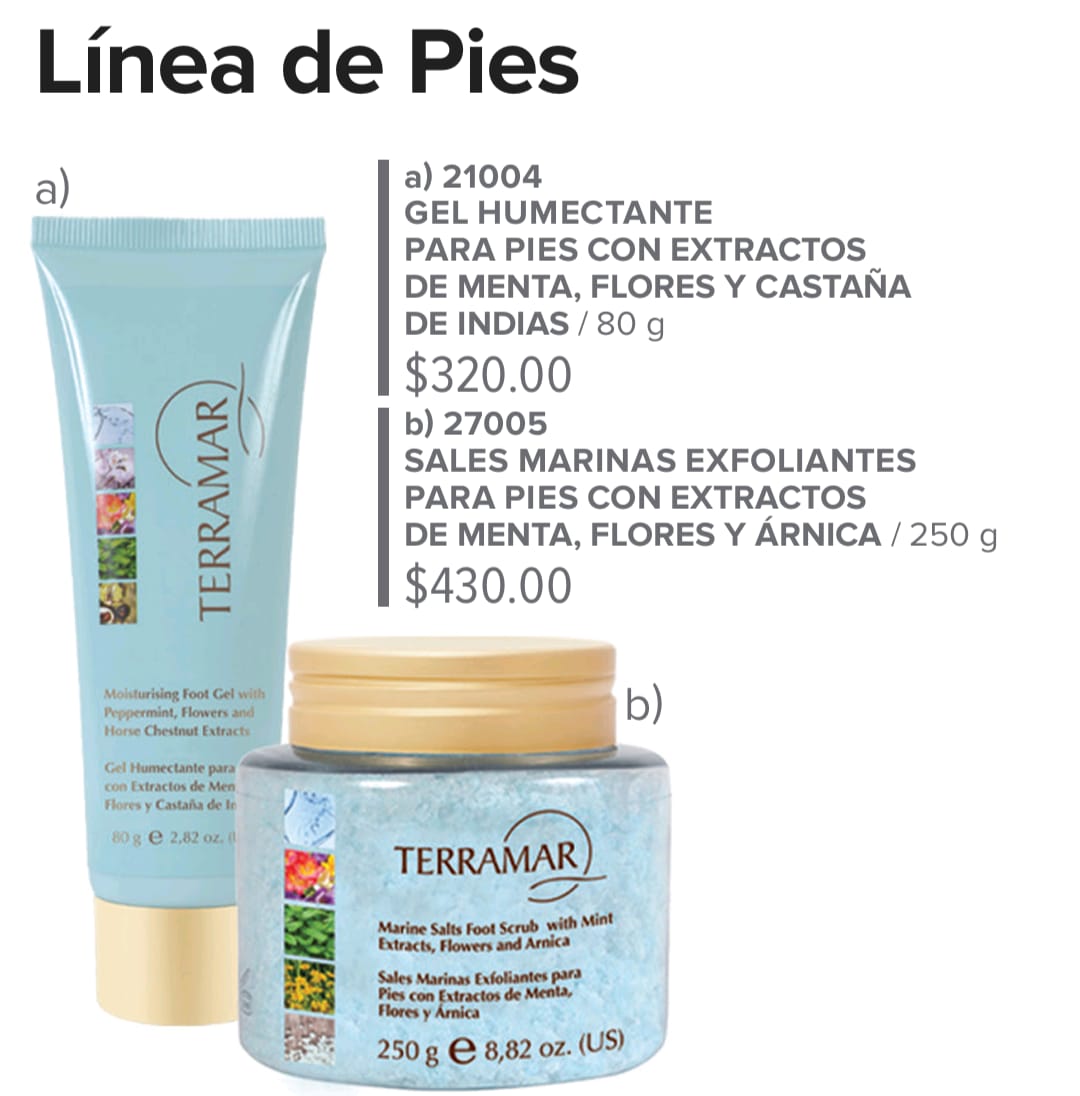 Sales Marinas Exfoliantes para Pies Terramar