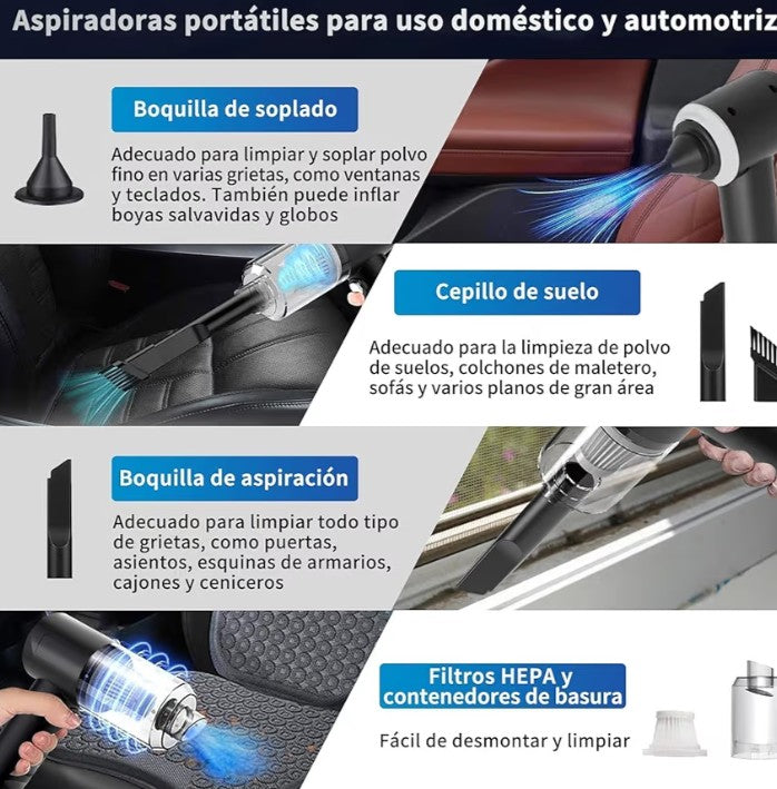 Aspiradora Portátil Para Carro Y Casa
